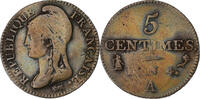 France 5 Centimes Dupré, Paris, Copper, Gadoury:124 -