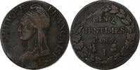 France 5 Centimes Directoire, Dupré, Limoges, Copper -
