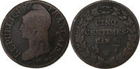 France 5 Centimes Directoire, Dupré, Lille, Copper -