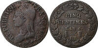 France 5 Centimes Dupré, Strasbourg, Copper, Gadoury:126 -