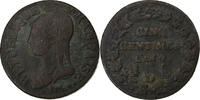 France 5 Centimes Dupré, Lyon, Copper, Gadoury:126 -