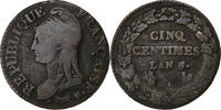 France 5 Centimes Dupré, Paris, Copper, Gadoury:126 -