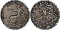 Switzerland 1/2 Franc Helvetia seated, Paris, Silver, KM:8 -