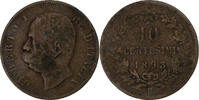 Italy 10 Centesimi Umberto I, Rome, Copper, KM:27 -