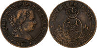 Spain 2-1/2 Centimos Isabel II, Madrid, Bronze, KM:634 -