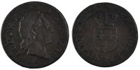 France 1/2 Sol Coin, Louis XV, Demi sol à la vieille tête, Limoges -
