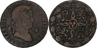 Spain 8 Maravedis Ferdinand VII, Segovia, Copper, KM:486 -