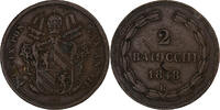 Papal States 2 Baiocchi Pius IX, Rome, Copper, KM:1344 -