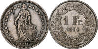 Switzerland Franc Helvetia, Bern, Silver, KM:29a -
