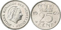 Netherlands 25 Cents Juliana, Utrecht, Nickel, KM:183 -