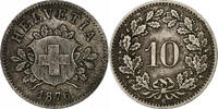 Switzerland 10 Rappen Bern, Billon, KM:6 -