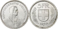 Switzerland 5 Francs Herdsman, Bern, Silver, KM:40 -