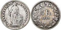 Switzerland 1/2 Franc Bern, Silver, KM:23 -