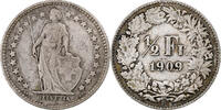 Switzerland 1/2 Franc Bern, Silver, KM:23 -