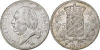 France 5 Francs Louis XVIII, Paris, Silver, Gadoury:614 -