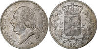 France 5 Francs Louis XVIII, Lille, Silver, Gadoury:614 -