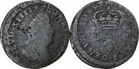France 2 Deniers Louis XIV, Strasbourg, Copper, Gadoury:72 -