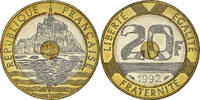 France 20 Francs Coin, Mont Saint Michel, Pessac -
