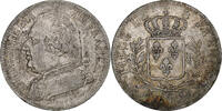 France 5 Francs Louis XVIII, Bayonne, Silver, Gadoury:591 -