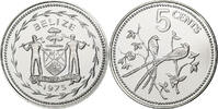 Belize 5 Cents Franklin Mint, Proof, Silver, KM:47a -
