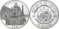 Liberia 20 Dollars Paris, Proof, Silver -
