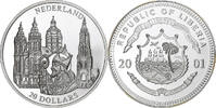 Liberia 20 Dollars Netherlands, Proof, Silver -
