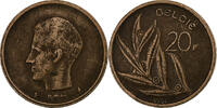 Belgium 20 Francs Baudouin I, Brussels, Nickel brass, KM:159 -