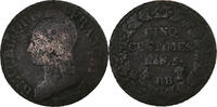 France 5 Centimes Dupré, Strasbourg, Copper -