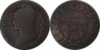 France 5 Centimes Dupré, Strasbourg, Copper -