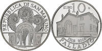San Marino 10 Euro Andrea Palladio, Proof, Rome, Silver -