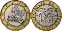 Monaco 10 Francs Pessac, Bi-Metallic -