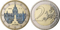 Germany 2 Euro Sachsen, Iridescent, Karlsruhe, Bi-Metallic -