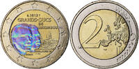 Luxembourg 2 Euro Guillaume IV, Iridescent, Utrecht, Bi-Metallic -