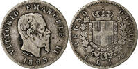 Italy Lira Vittorio Emanuele II, Torino, Silver -