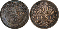 Netherlands 2-1/2 Cent Wilhelmina I, Utrecht, Bronze -