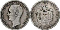 Greece Drachma George I, Paris, Silver -