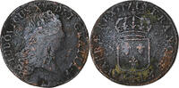 France Sol au buste enfantin Louis XV, Reims, Copper -
