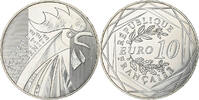 France 10 Euro Rooster, Pessac, Silver -