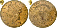 United States 20 Dollars 1907 Denver Liberty, Denver, Gold, PCGS, KM:74.3 MS63