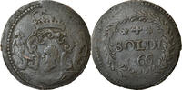 ITALIAN STATES 4 Soldi Coin, CORSICA, General Pasquale Paoli, Murato -