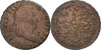 Spain 2 Maravedis Ferdinand VII, Segovia, Copper -