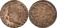 Spain 2 Maravedis Ferdinand VII, Segovia, Copper -