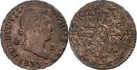 Spain 2 Maravedis Ferdinand VII, Segovia, Copper -