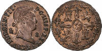 Spain 2 Maravedis Ferdinand VII, Segovia, Copper -