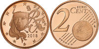 France 2 Centimes Proof, MDP, Copper Plated Steel -
