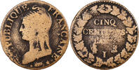 France 5 Centimes Dupré, Limoges, Copper -