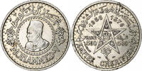 Morocco 500 Francs Mohammed V, Paris, Silver -