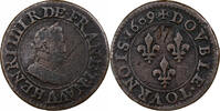 France Double Tournois Henri IV, Paris, Copper -