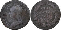 France 5 Centimes Dupré, Metz, Copper -