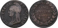 France 5 Centimes Dupré, Paris, Copper -
